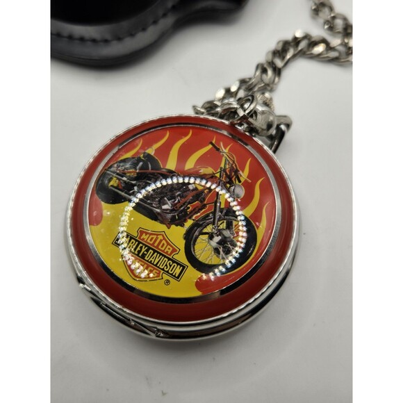 Men's Pocket Watch FRANKLIN MINT "Harley-Davidson". Billy Bike - Picture 2 of 12